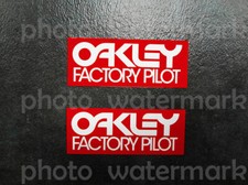 2x Oakley Factory Stickers Decals Redwhite Adhesivi Pegatinas Vmx Se Pick Size