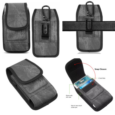 For iPhone 16 15 14 13 12 11 Pro 7+ 8+ Max XR XS Denim Belt Clip Case Holster