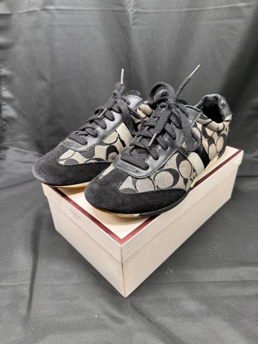 スニーカー COACH Women Sneakers CX042 BLACK Coach Joss Q293 Signature Casual Tennis sneakers Shoes Black