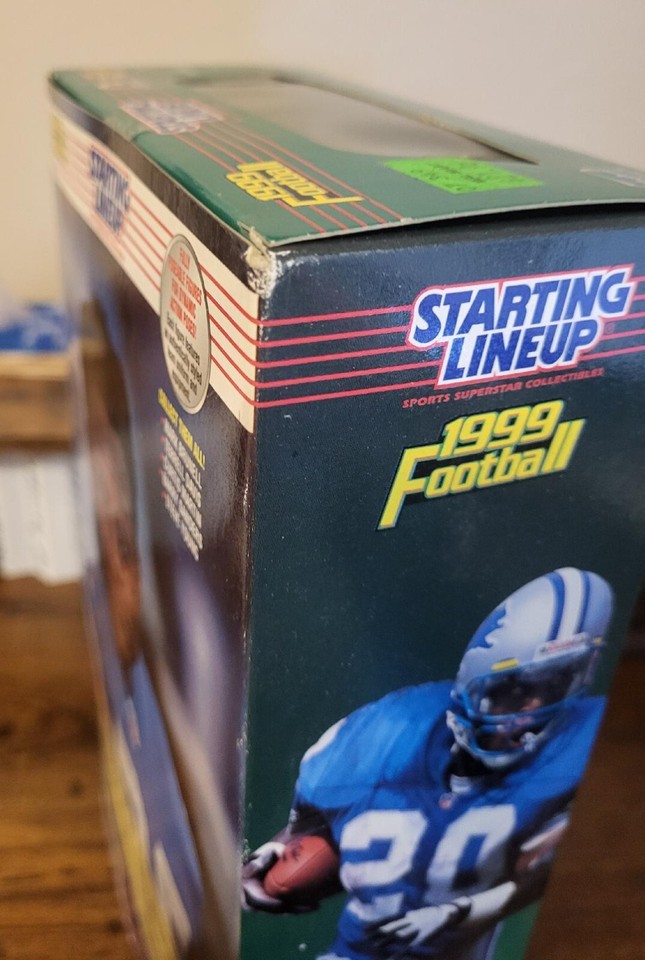 1999 Starting Lineup Action Figure Barry Sanders NFL Detroit Lions read