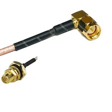 RG316 SMA MALE ANGLE to RP-SMA Female O-Ring RF Cable Rapid-SHIP LOT