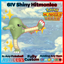 ✨Shiny Hitmonlee 6IV✨ Pokemon Scarlet & Violet 🚀Fast🚀 Gen 1 pokemon