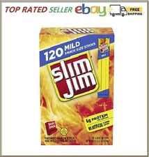 Slim Jim Snack-Sized Smoked Meat Stick, Mild Flavor, .28 oz., 120 pk.