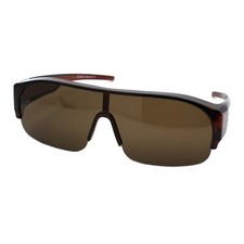 Polarized Lens Fit Over Glasses Sunglasses Men's Half Rim Wide Frame
