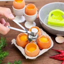 Stainless Steel Egg Topper Cracker Egg Raw Boiled Egg Opener Separator Knocker