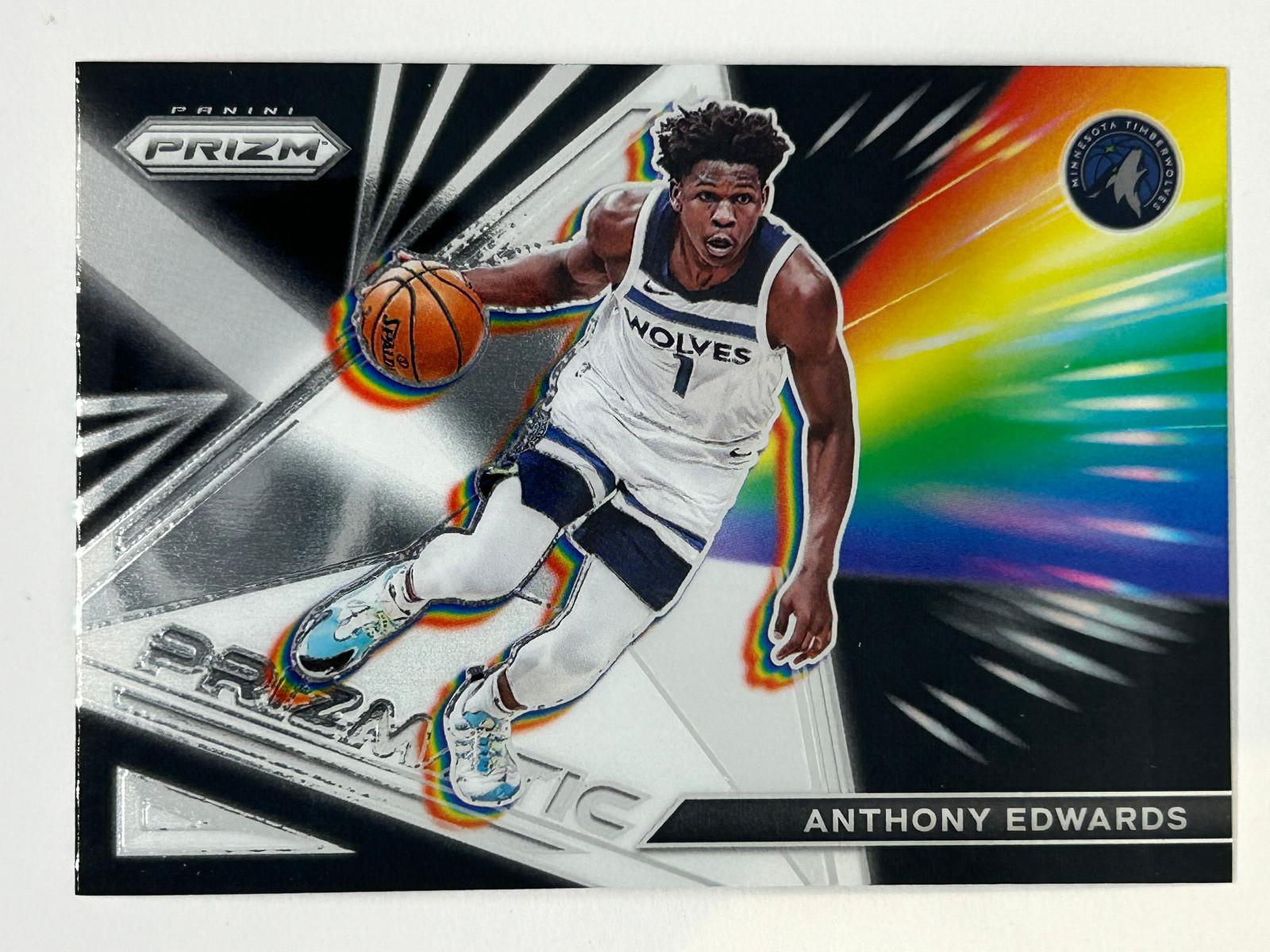 2021-22 Panini Prizm Prizmatic #19 Anthony Edwards