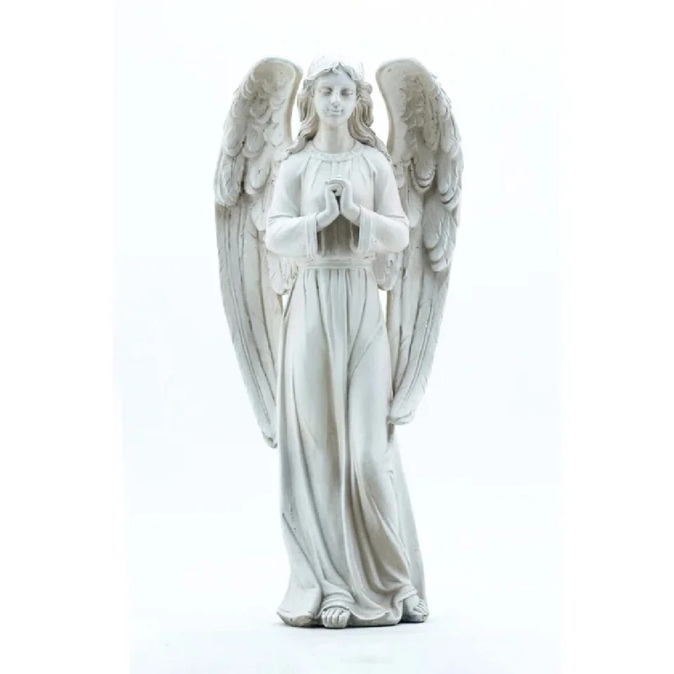 Garden Statue Standing Angel Resin Outdoor Patio Indoor Decorative Art Sculpture - Image 2 of 4