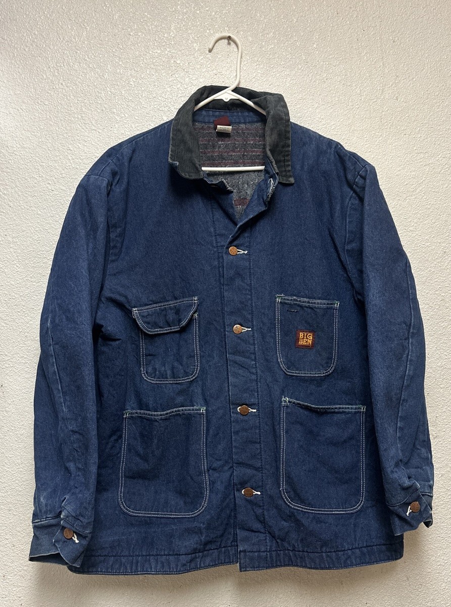 70s〜 Big Ben by Wrangler Denim Jacket NOS Vintage Big Ben Denim Blanket Lined Chore Jacket 44 wrangler
