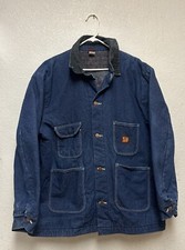 VTG Wrangler Big Ben Denim Chore Jacket Workwear Blanket Lined Sz 42 Regular