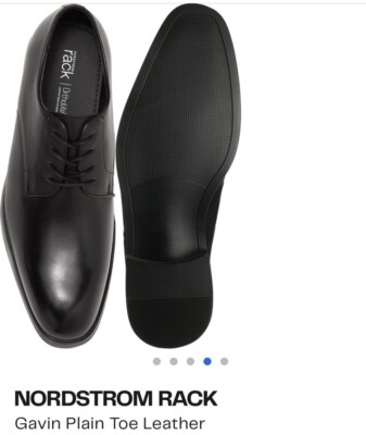 Nordstrom Rack Ortholite “GAVIN” Plain Toe Leather Derby Oxford