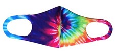 Fashion 3D Face Mask Washable Reuseable Light Stretch Fabric Stylish Tie-Dye