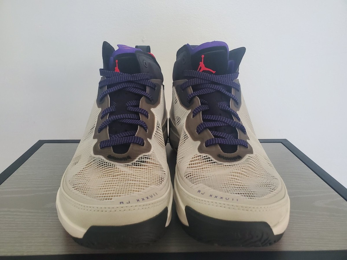 Nike Air Jordan XXXVII | light bone/ fire red-black | men’s 12 Air Jordan XXXVII​ Men - Light Bone/Fire Red/Black - Size 12  main image 3