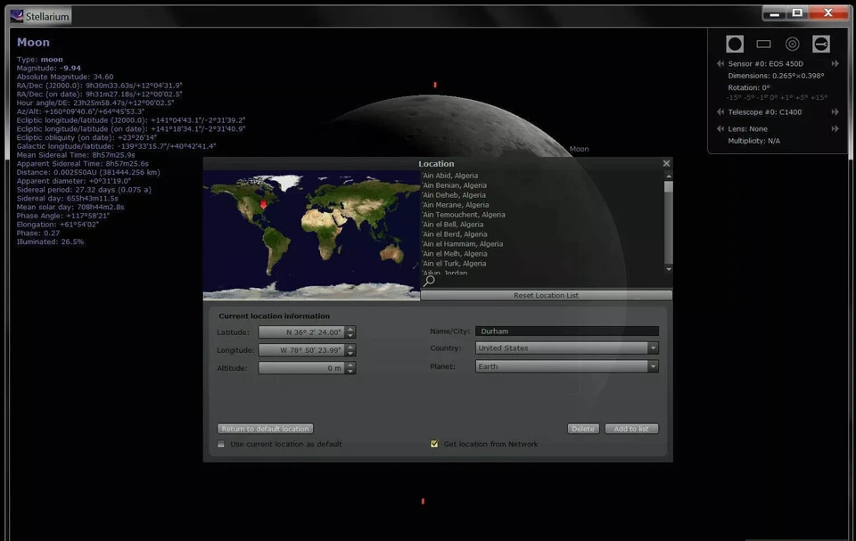 Stellarium Real Time 3D Planetarium Astronomy Astronomers Telescope Software CD - Image 3 of 4