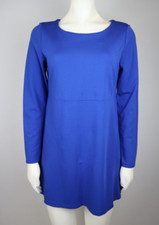 CHRISTOPHER & BANKS - WOMEN'S BLUE LONG SLEEVE TUNIC T-SHIRT DRESS - SIZE S