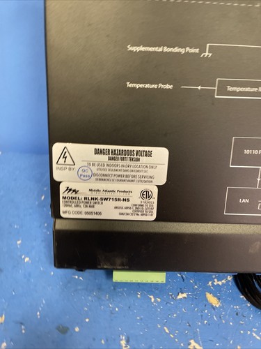 MIDDLE ATLANTIC CONTROLLED POWER SWITCH RACK LINK RLNK-SW715R-NS - Picture 5 of 7