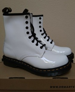 dr martens white patent boots