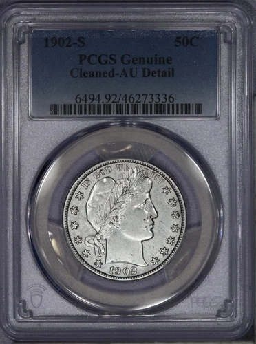 1902-S Barber Half Dollar 50c PCGS AU Details