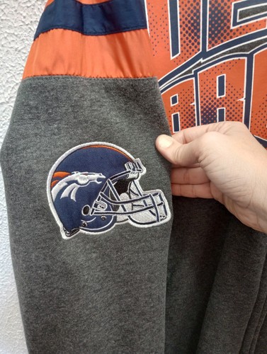 DENVER BRONCOS ORANGE & GRAY REVERSIBLE HOODIE JACKET - SIZE Large - Picture 12 of 16