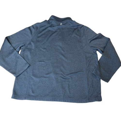 IZOD Sweater Men's XXL 1/4 Zip Solid Long Sleeve Mock Neck Polyester Blue - 第 4/12 張圖片