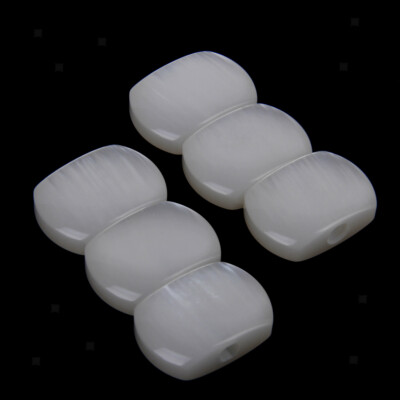 6Pcs Schöne Gitarren Tuner Mechanik Weiß Pearloid Oval Acryl Knöpfe