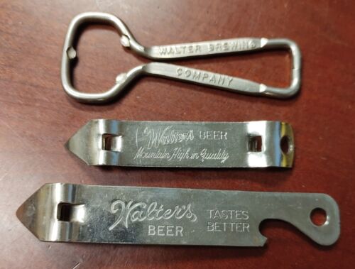 Mixed Lot 3 Vintage WALTER'S Beer Bottle Can Openers ALL DIFFERENT