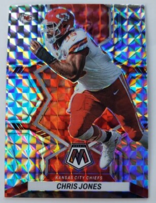 2022 Panini Mosaic Chris Jones Kansas City Chiefs Silver Mosaic Prizm #223