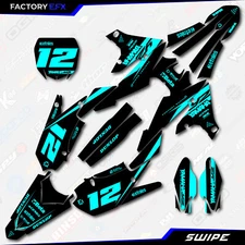 Black & Cyan  Swipe Racing Graphics Kit fits 19-23 Yamaha YZ250F YZF250 Decal