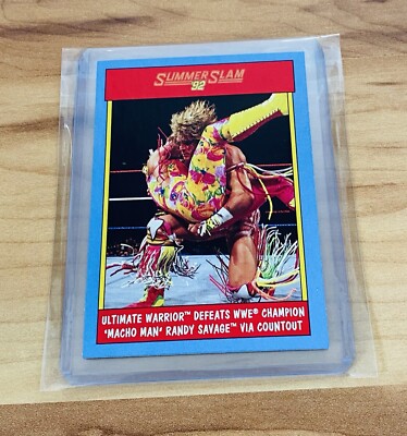 WWE 2017 Topps Heritage 1992 Summerslam #9 Ultimate Warrior vs Macho Man NM
