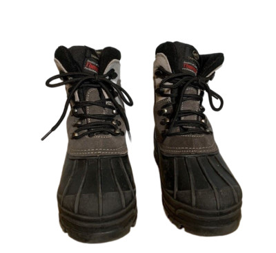 TAMARACK KIDS DUCK BOOTS Size 4 BLACK GREY ANKLE THERMALITE DG-001 Water Proof