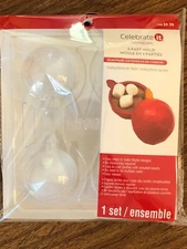 Celebrate It ORNAMENT Christmas 3 part MOLD makes 2 chocolate NEW