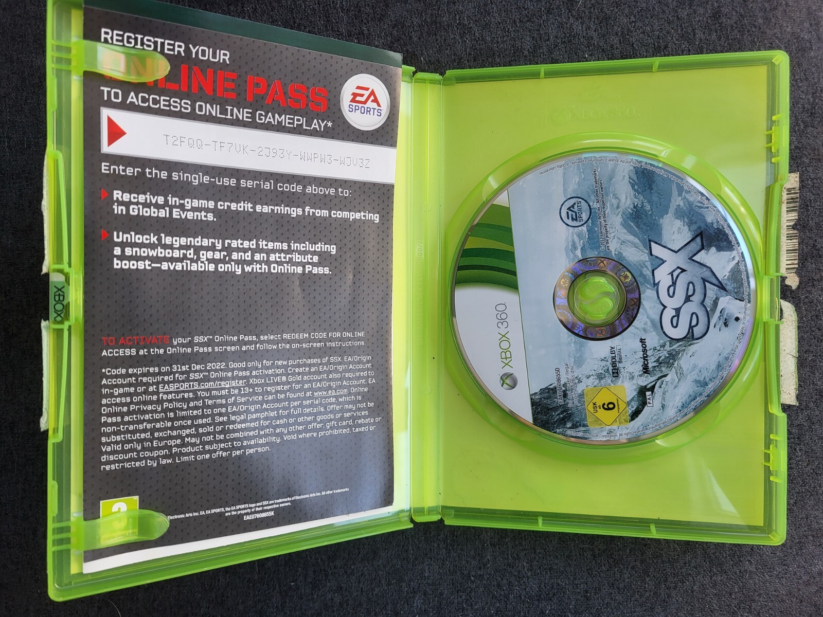 Jeu SSX Pour Xbox 360 - Version PAL - Bon état Avec Boîtier Et Notice