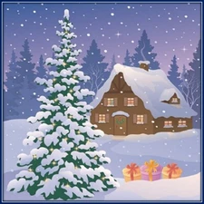 30 Custom Winter Home Art Personalized Address Labels