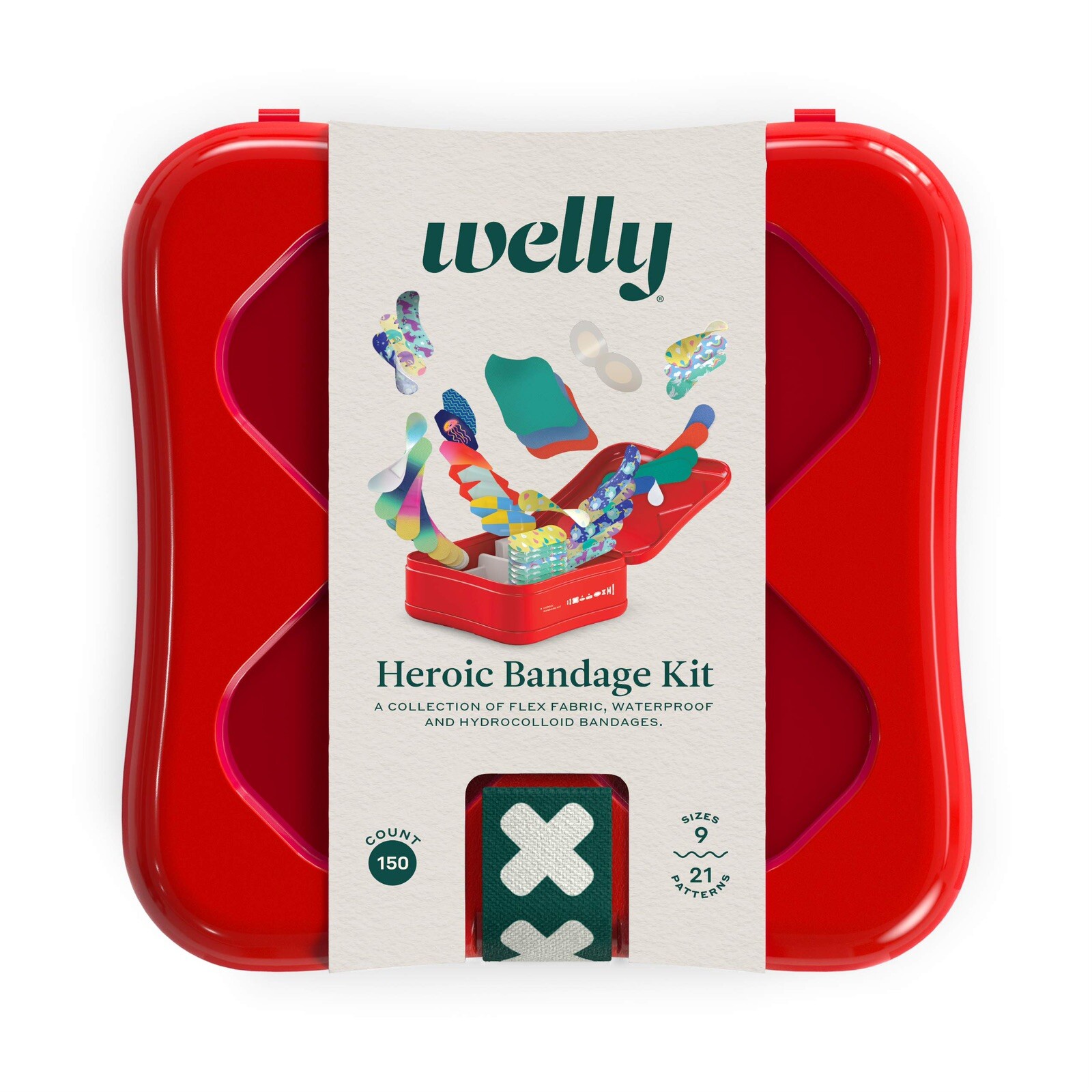 Welly Bandages, Heroic Kit - Bravery Badges, Adhesive Flexible Fabric  Waterproof and Hydrocolloid, Assorted Shapes and Patterns for Minor Cuts  Scrapes and Wounds