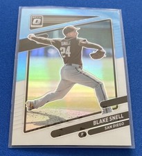 2021 Donruss Optic Carolina Blue & White #167 Blake Snell San Diego Padres
