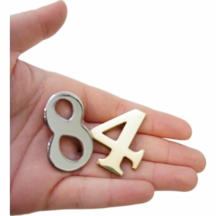 1.5 To 2 Inch Self-Adhesive Brass Numbers & Letters – White Powder Coated – For Mailboxes, Signs, DIY 7 thumbnail image