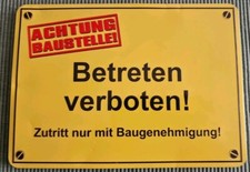 Kinderzimmer-Bob, der Baumeister-Schild "Betreten verboten", 21x15cm. ***TOP***