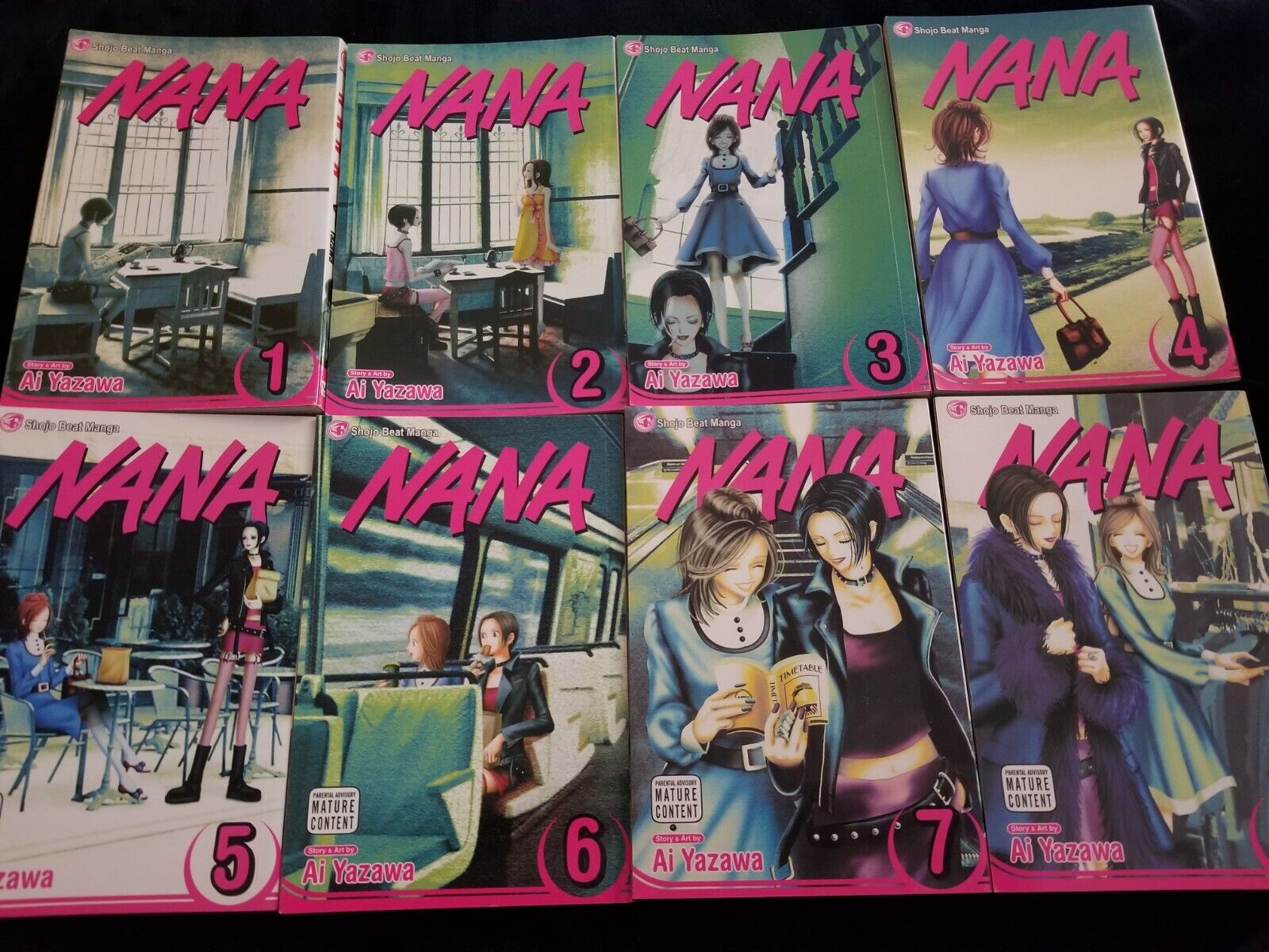 Nana Manga English Set Lot 1-8 Shojo Beat *Rare and Very Hard To Find Ai  Yazawa