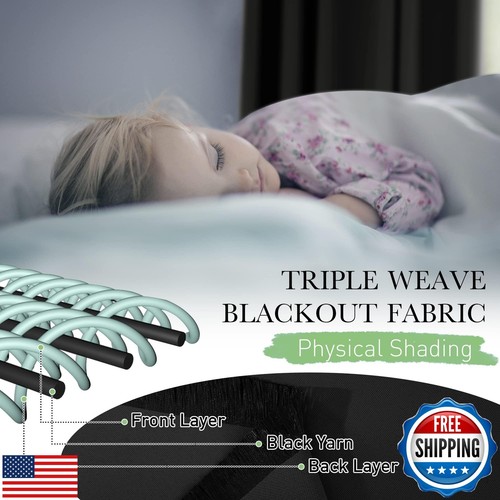 KGORGE Blackout Window Curtain Liner - 100% Light Block Panels Heat Insulated - Picture 5 of 5