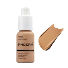 PHOERA Foundation, Flawless Soft Matte Liquid Foundation Makeup for Women.(105# 