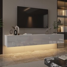 Floating LED TV Stand for TVs up to 70 Inch Wall Mounted Entertainment Center