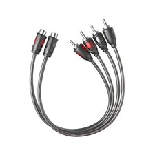 ROCKRIX 1ft RCA 1 Female to 2 Male Audio Speaker Y Adapter 1 foot, 1F2M
