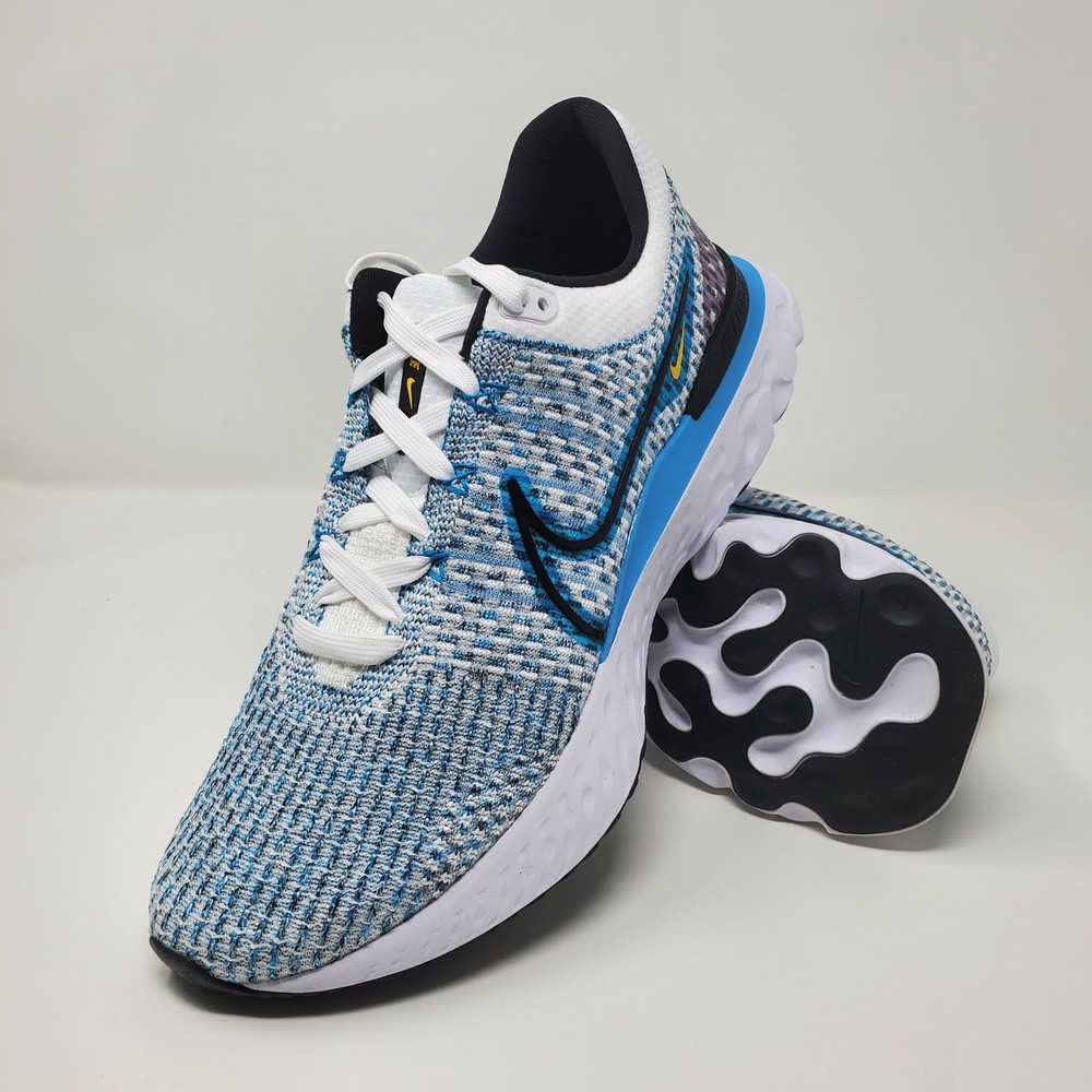 Nike React Infinity Run Flyknit 3 Men’s White Blue Orbit Size 12 DH5392-102