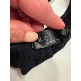 La Perla Zephyr Underwire Lace Bra 32B Black Sheer Tulle Mesh Floral Unpadded