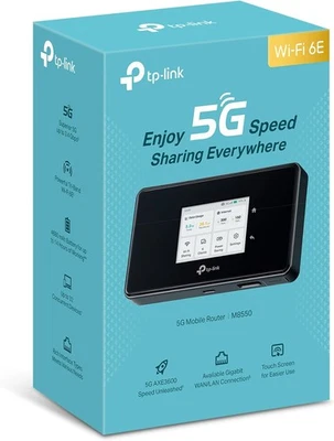 TP-Link M8550 Mobile Router 5G - bis zu 3,4 Gbit/s Wi-Fi6E - 2x TS-9 Ant. Anschl