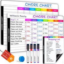 Magnetic Chore Chart Dry Erase 3 PCS Big : X2  Daily White 