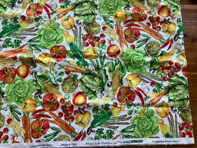 Robert Kaufman Down On The Farm Veggies #19301 Mary Lake-Thompson 1-3/4 YD B3