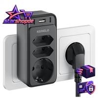 Steckdosenleiste 6 In 1 Mehrfachstecker Mit 3 Fach 2 USB C 1 USB A FüR Zuhause