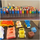 ⭐️HTF RARE Over 45 Pieces Vintage Fisher Price Little People Wood & Plastic