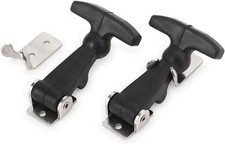 2 Pcs/Set Flexible Rubber Stainless Steel Draw Latches with Brackets, Elastic Ru