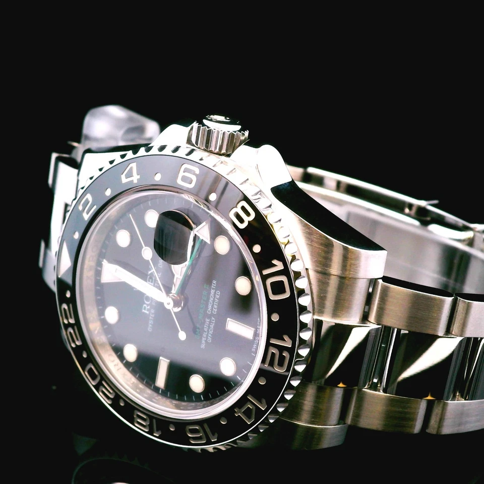 Браслет Rolex GMT-Master II 116710LN Silver Oyster с черным ободком - Изображение 4 из 4